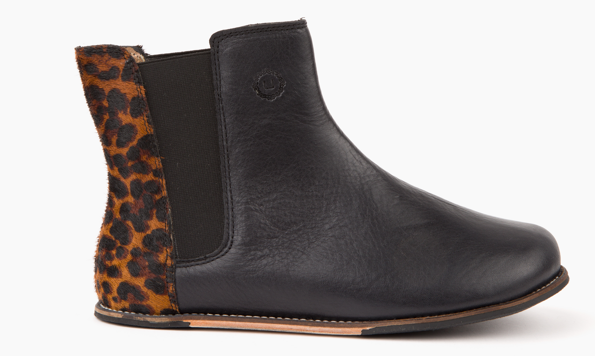 CHELSEA BOOT Black Leopard Print Lisbeth Joe